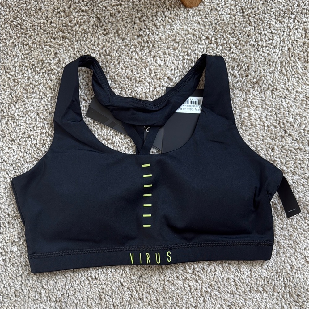 Virus Black Sports Bra